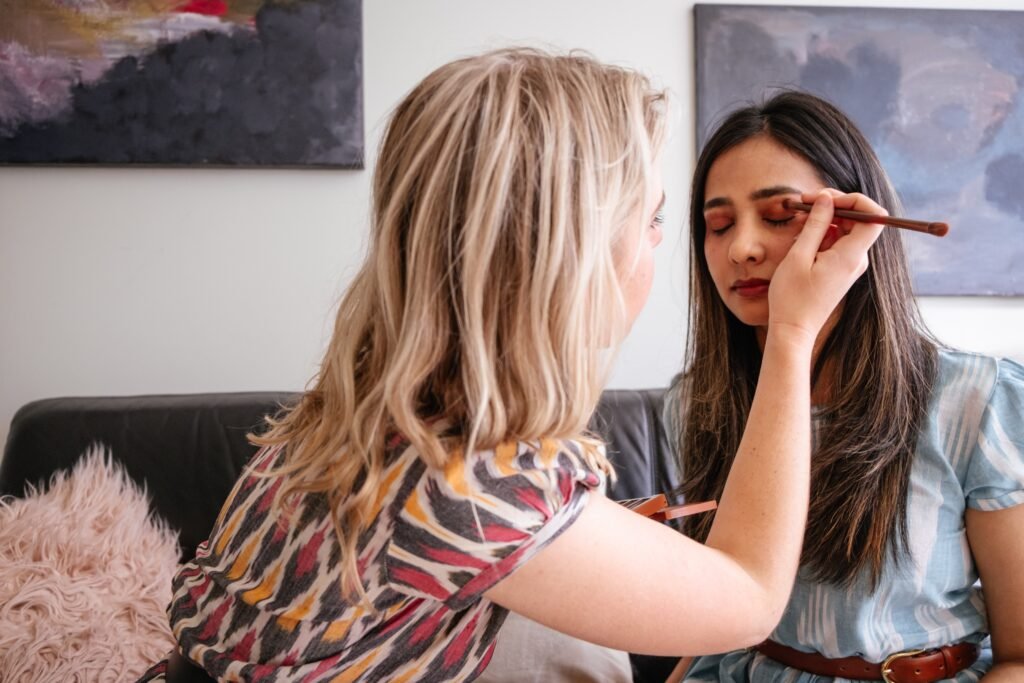 eye shadow given by makeup artist